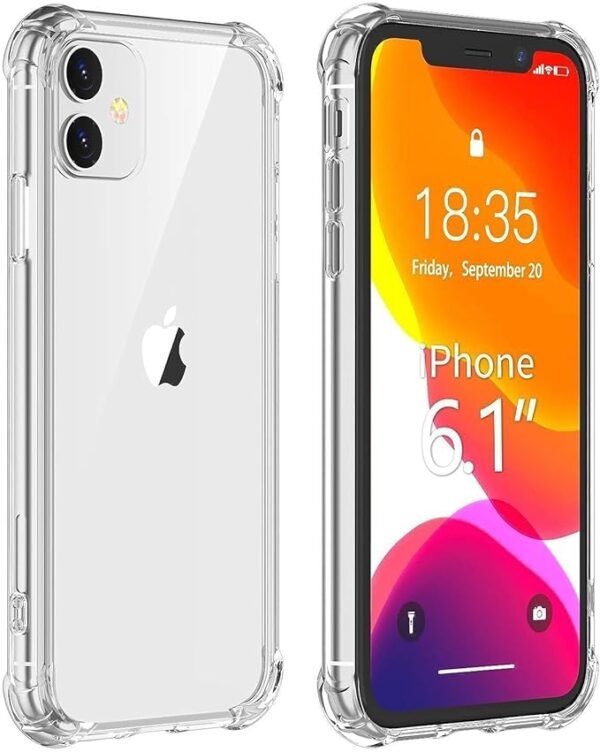 for iPhone 11 Case,Ultra-Thin HD Clear Slim Soft TPU Protective Case, Hard PC Back + Soft TPU Frame Shock-Absorption Anti-Scratch Cover Cases for iPhone 11 (6.1 inch)
